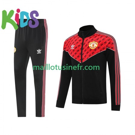 Manchester United Ensemble Vestes d'entrainement 2025-26 Noir - Enfant Manchester United Ensemble Vestes d'entrainement 2025-26 Noir - Enfant
